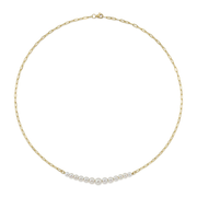 Shy Creation Yellow Gold Pearl Necklace