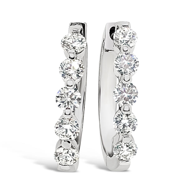 Forevermark White Gold Diamond Hoop Earrings