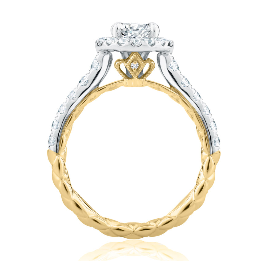 A. JAFFE Halo Engagement Ring
