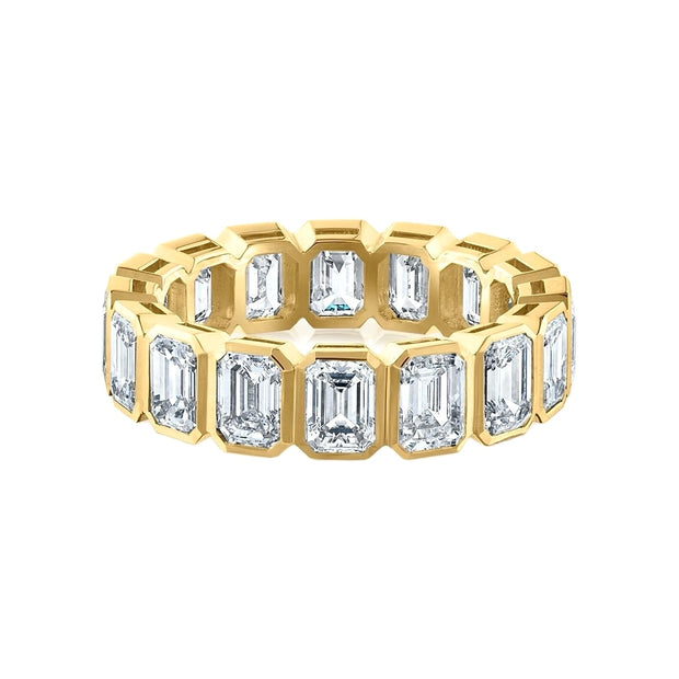 Yellow Gold Bezel Set Diamond Eternity Band