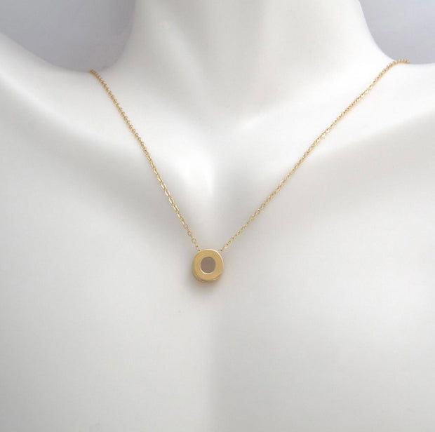 Yellow Gold Initial Necklace