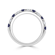 IMAGINE Sapphire and Diamond Wedding Band