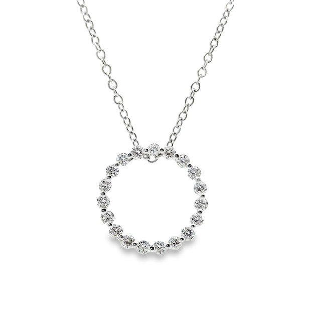 White Gold Diamond Circle Pendant