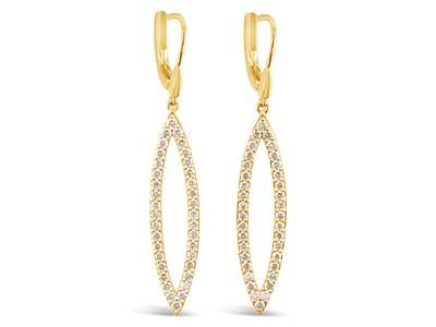LeVian Yellow Gold Diamond Fashion Earrings