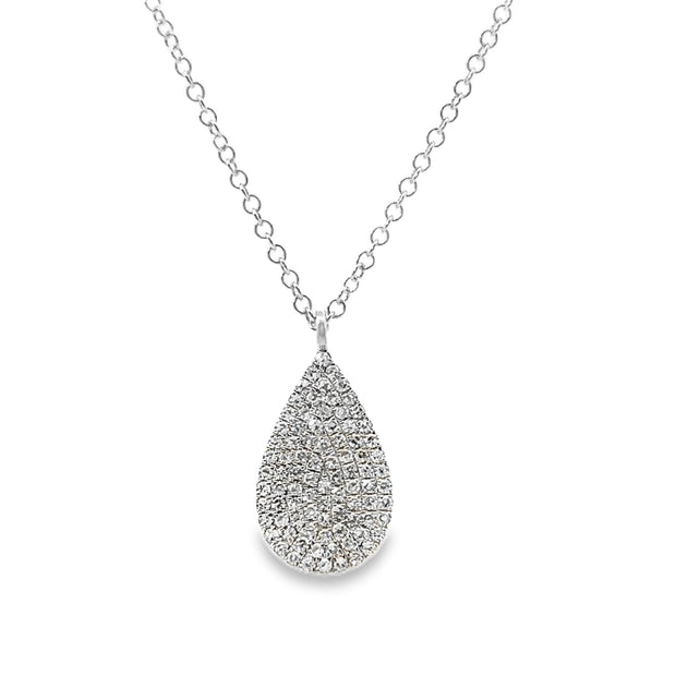White Gold Diamond Teardrop Pendant