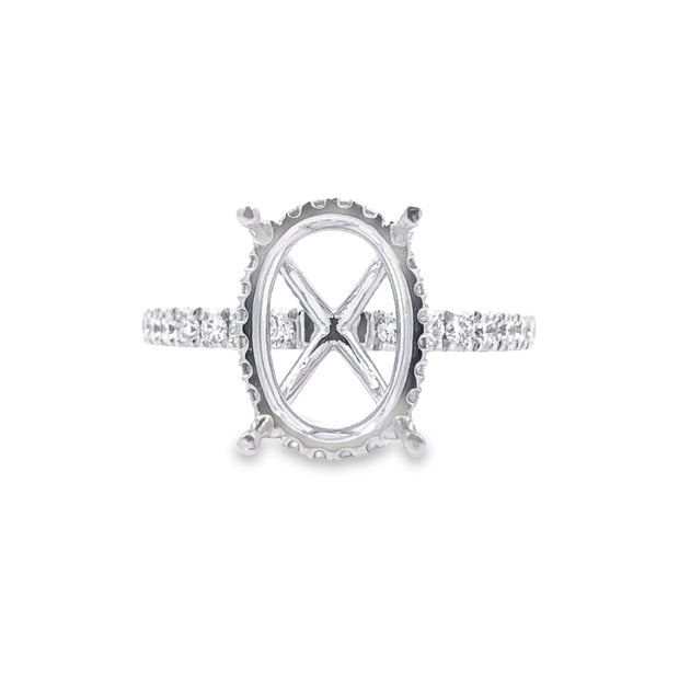 White Gold Halo Engagement Ring