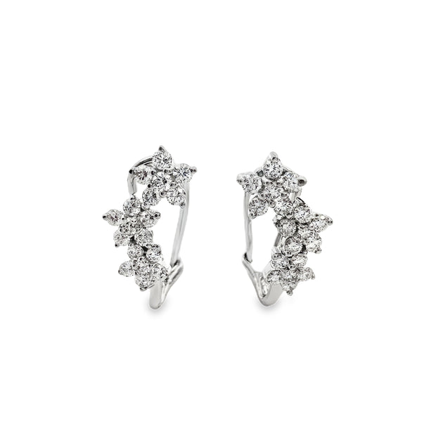 White Gold Diamond Fashion Earrings