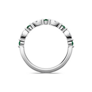 IMAGINE Emerald and Diamond Wedding Band