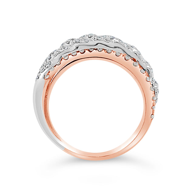Rose/White Gold Diamond Fashion Ring