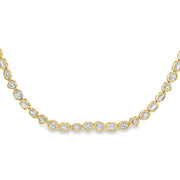 Lab Grown Yellow Gold Multi-Shape Diamond Fashion Necklace