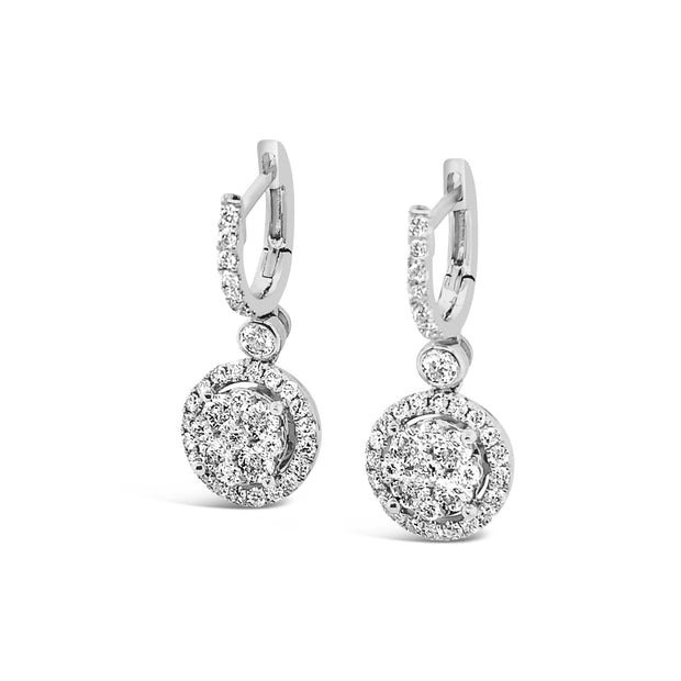 White Gold Diamond Fashion Drop Earrings