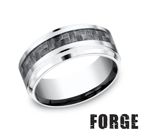 Benchmark Cobalt/Carbon Fiber Men's Wedding Band