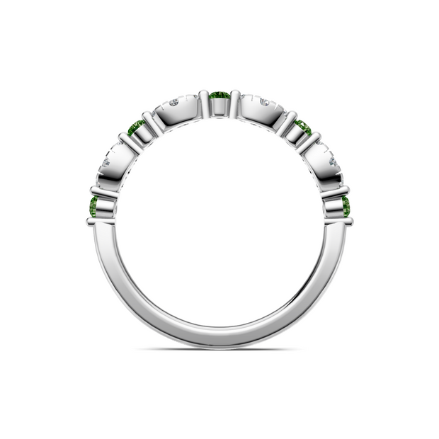 IMAGINE Peridot and Diamond Wedding Band