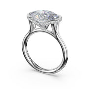 Lab Grown Oval Shape Platinum Diamond Tacori Engagement Ring