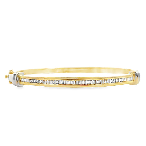 Yellow Gold Diamond Bangle Bracelet
