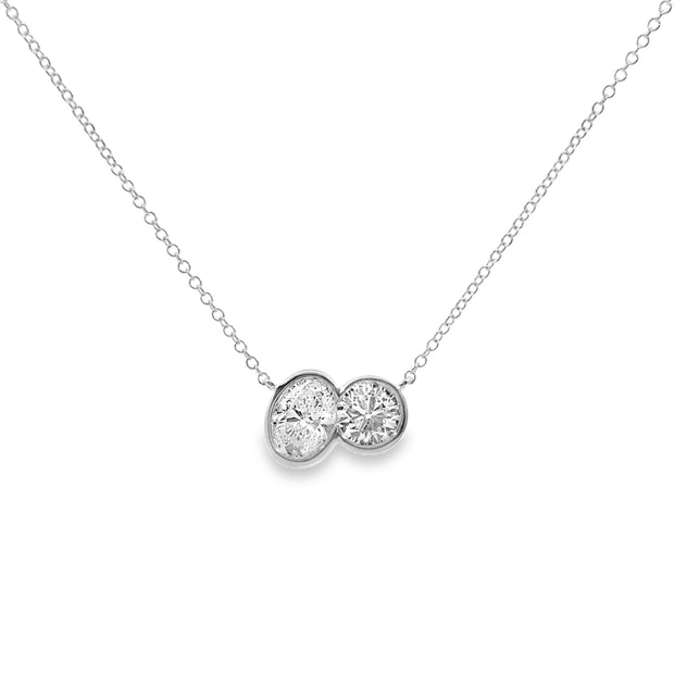 Lab Grown White Gold Diamond Necklace