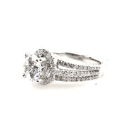 White Gold Halo Engagement Ring