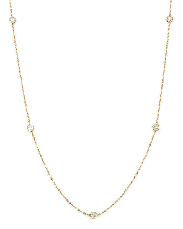 Yellow Gold Diamonds By the Yeard 36" Necklace