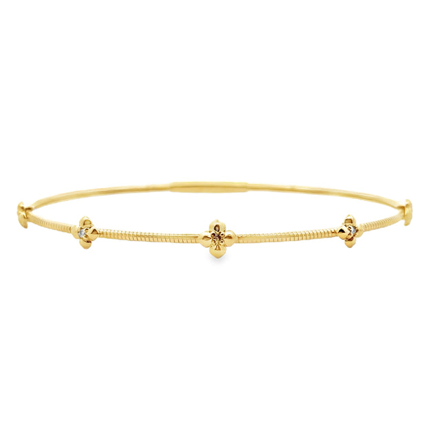 Yellow Gold Diamond Bangle Bracelet
