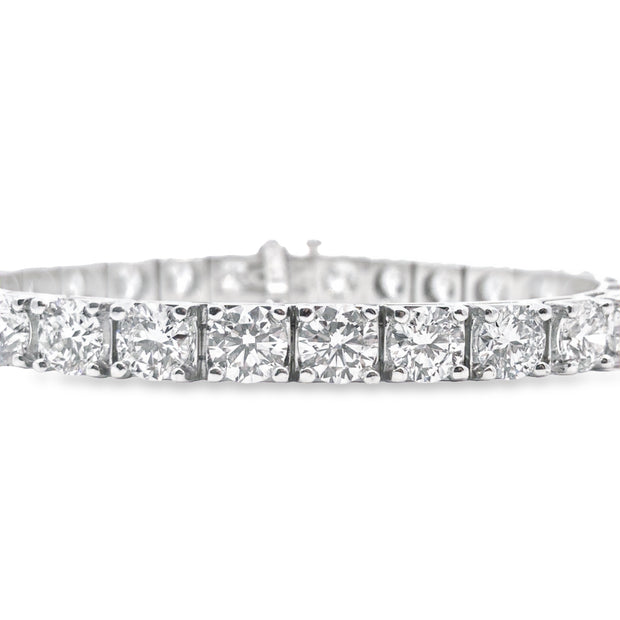 Lab Grown 21.30 Cttw. White Gold Diamond Tennis Bracelet