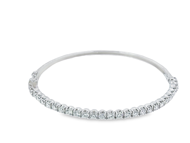 White Gold Diamond Bangle Bracelet