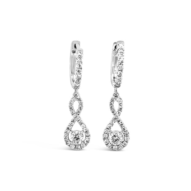 White Gold Diamond Fashion Drop Earrings