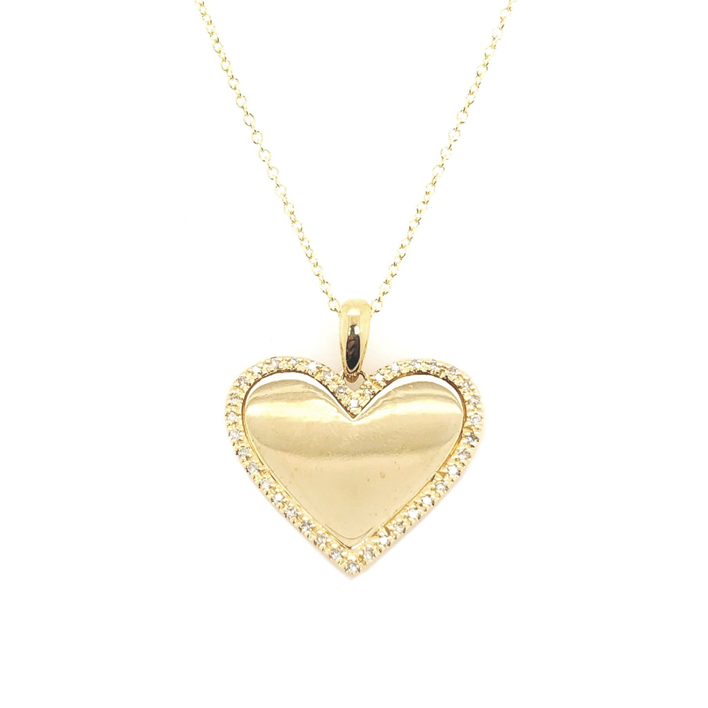 9ct Gold Organic Twist Heart Pendant – Bijou Jewellery