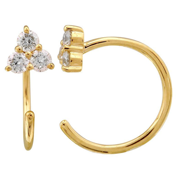 Yellow Gold Diamond Fashion Earrings