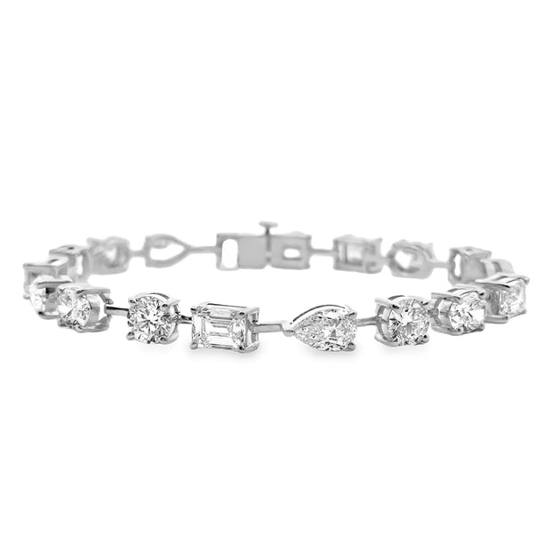 Lab Grown White Gold Diamond Fashion Bracelet