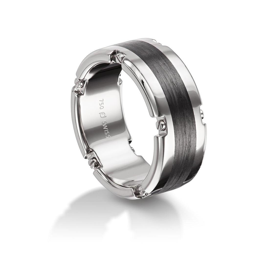 Furrer Jacot Palladium/Carbon Fiber Men's Wedding Band – Padis Jewelry