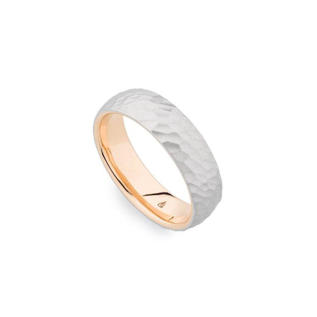 Christian Bauer Platinum/Rose Gold Men's Wedding Band