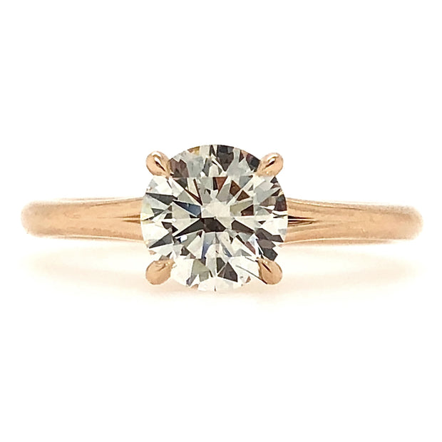 Lab Grown Rose Gold Diamond Solitaire Engagement Ring
