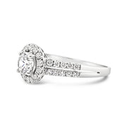 White Gold Halo Engagement Ring