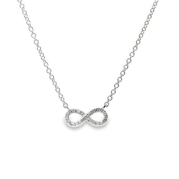 White Gold Diamond Infinity Fashion Necklace