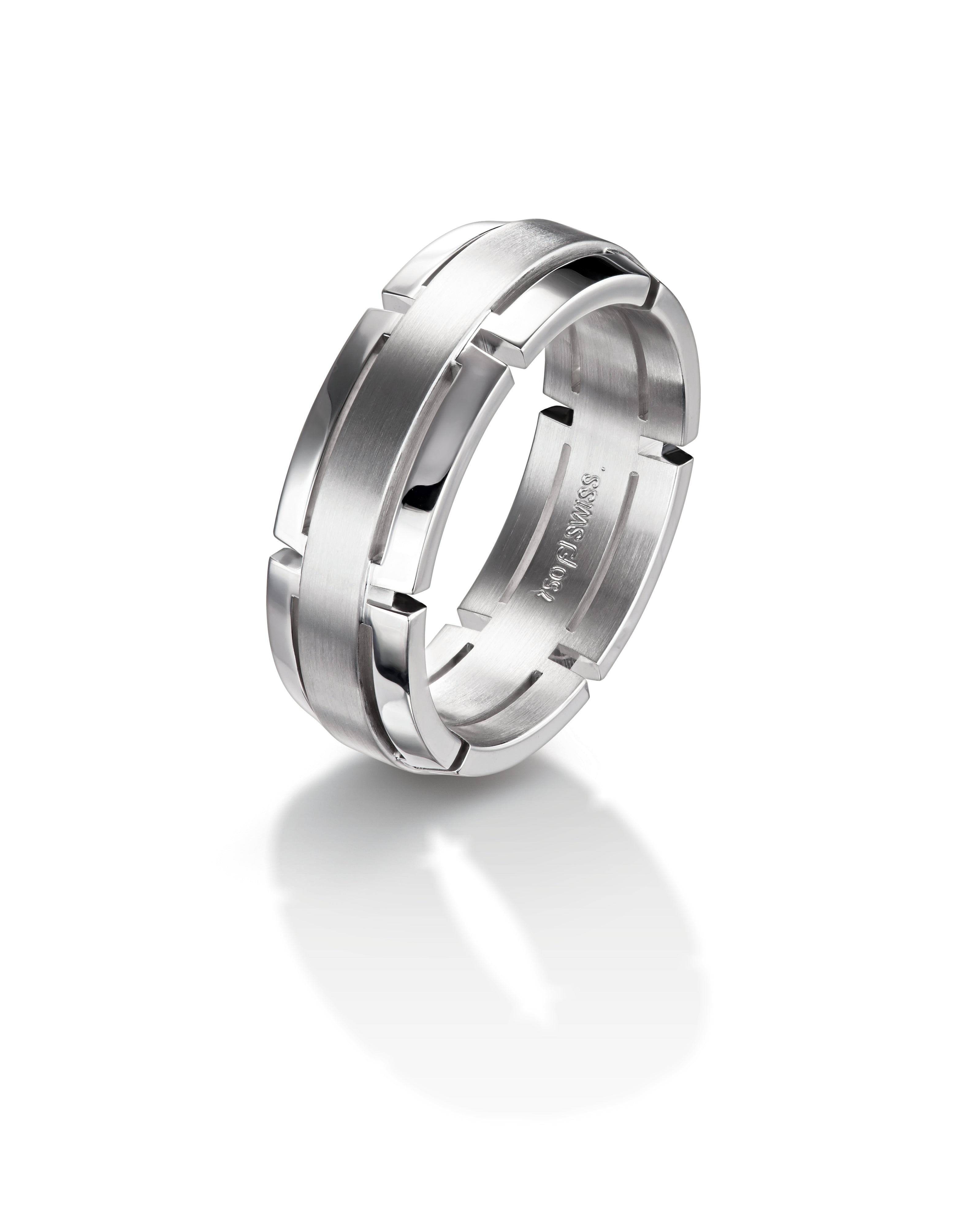 Furrer Jacot White Gold Men's Wedding Band