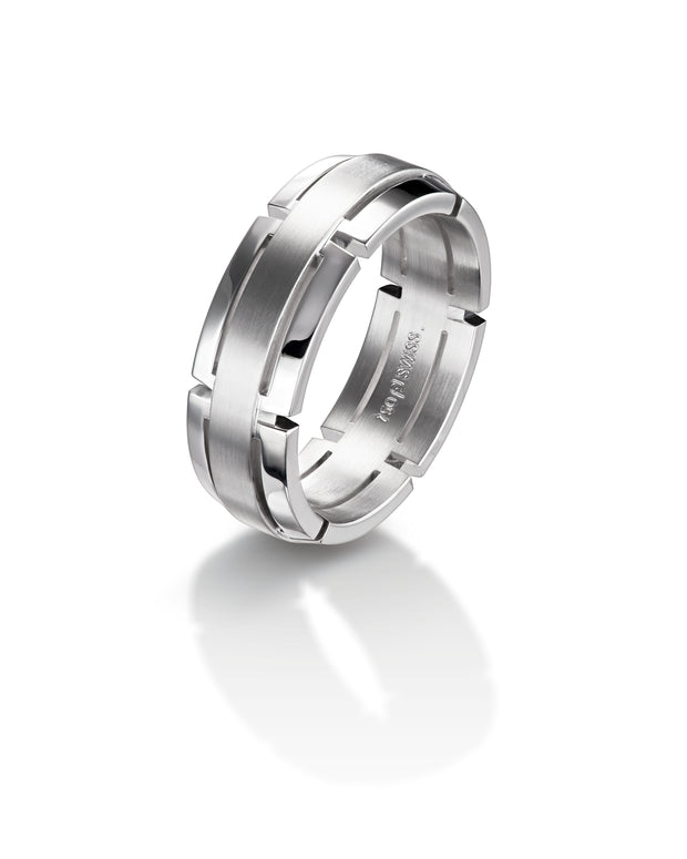 Furrer Jacot White Gold Men's Wedding Band