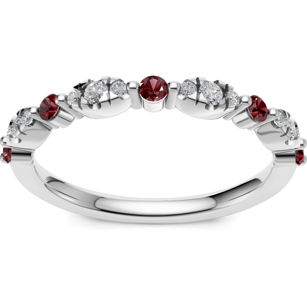 IMAGINE Ruby and Diamond Wedding Band