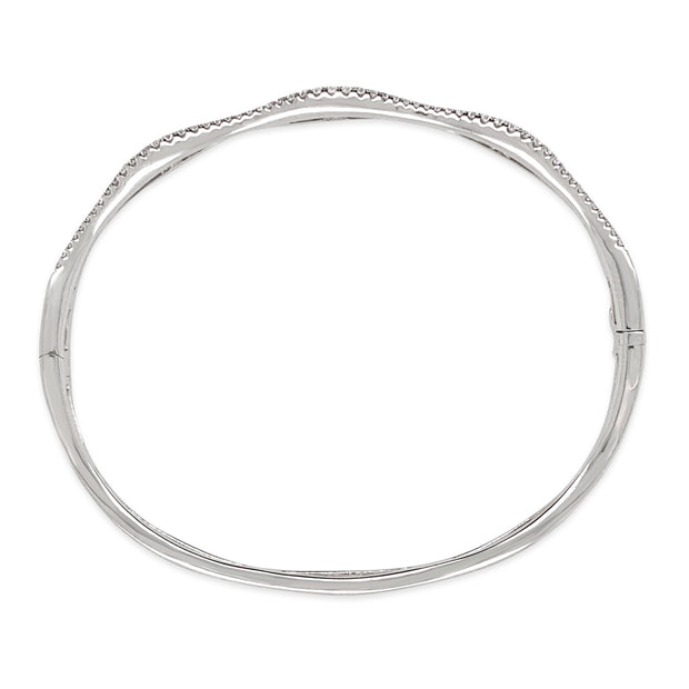 White Gold Diamond Bangle Bracelet