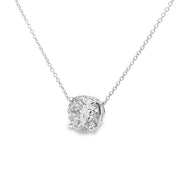 Lab Grown 2.11 Ct. White Gold Diamond Solitaire Necklace