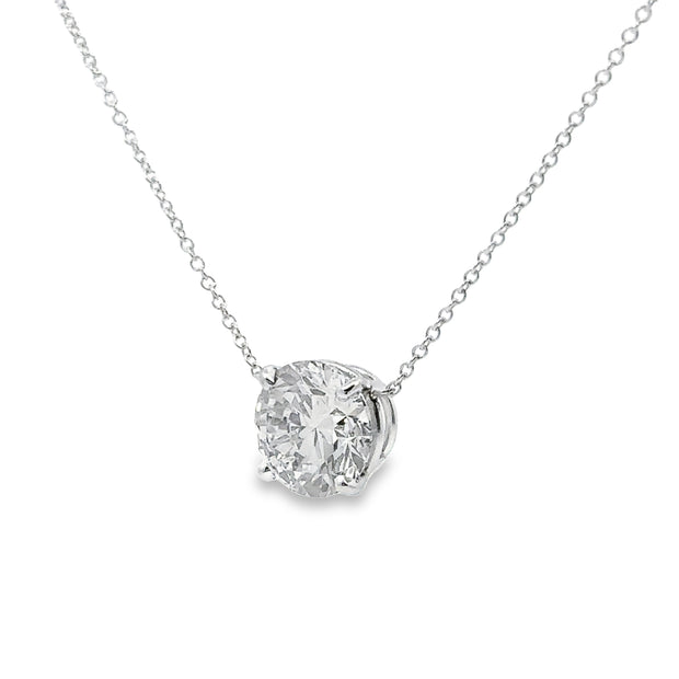 Lab Grown 2.11 Ct. White Gold Diamond Solitaire Necklace