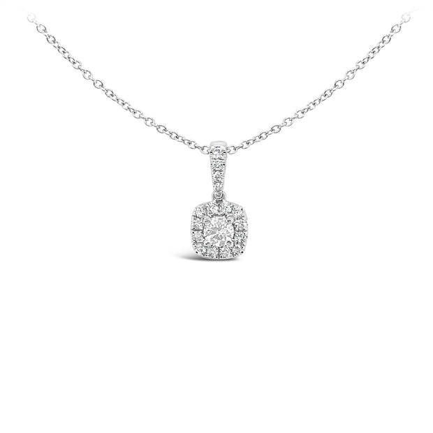 Forevermark White Gold Diamond Halo Pendant