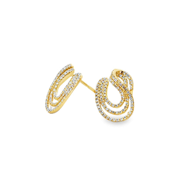 Yellow Gold Diamond Fashion Earrings