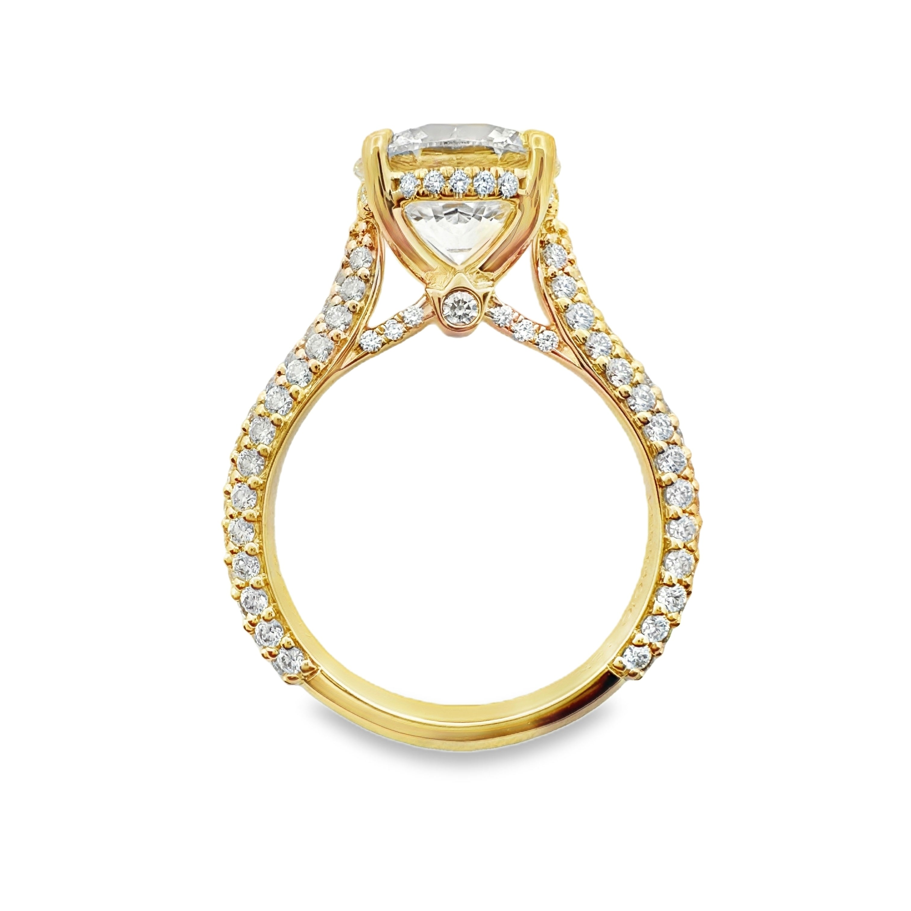 Lab Grown Yellow Gold Diamond Verragio Engagement Ring