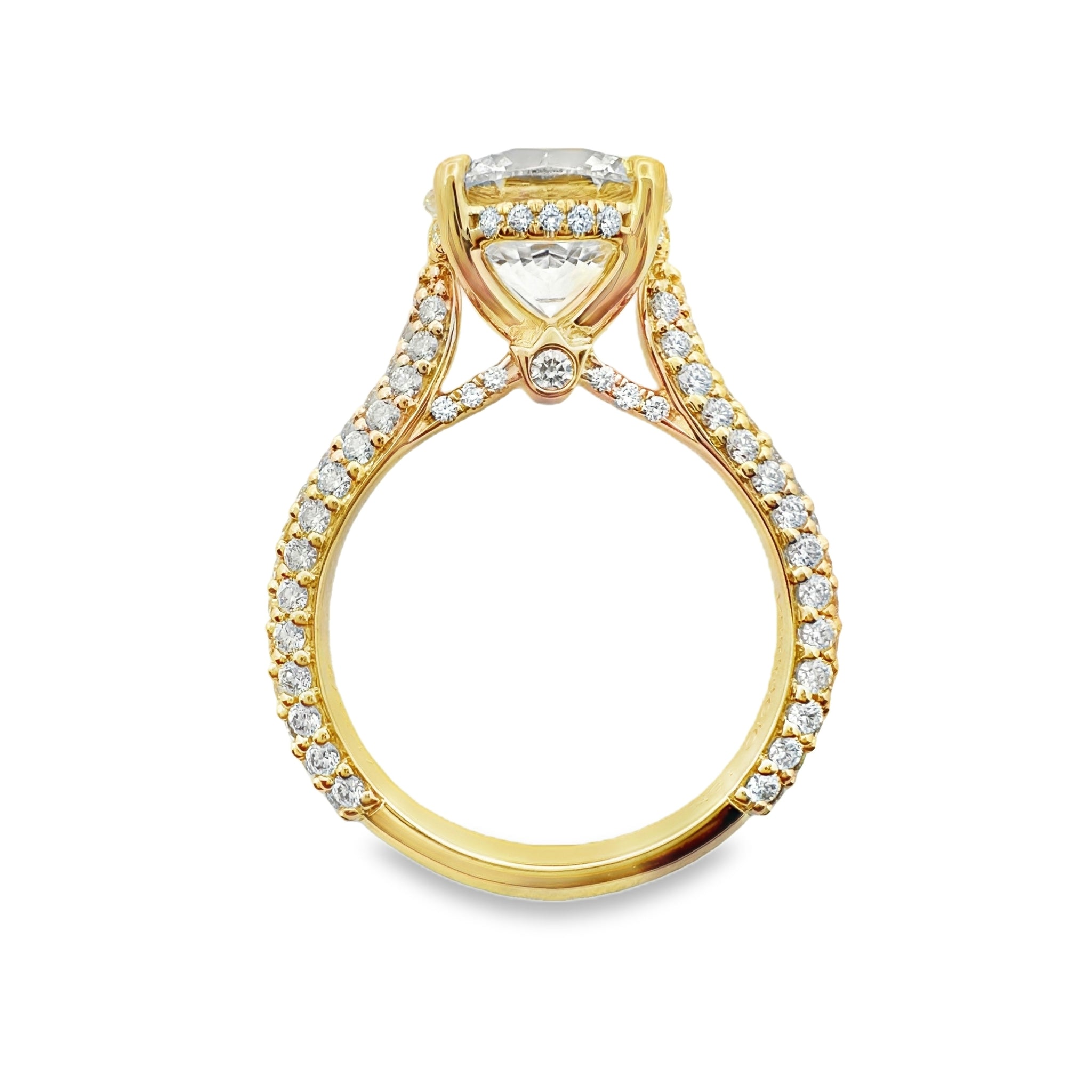 Lab Grown Yellow Gold Diamond Verragio Engagement Ring