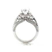 White Gold Halo Engagement Ring