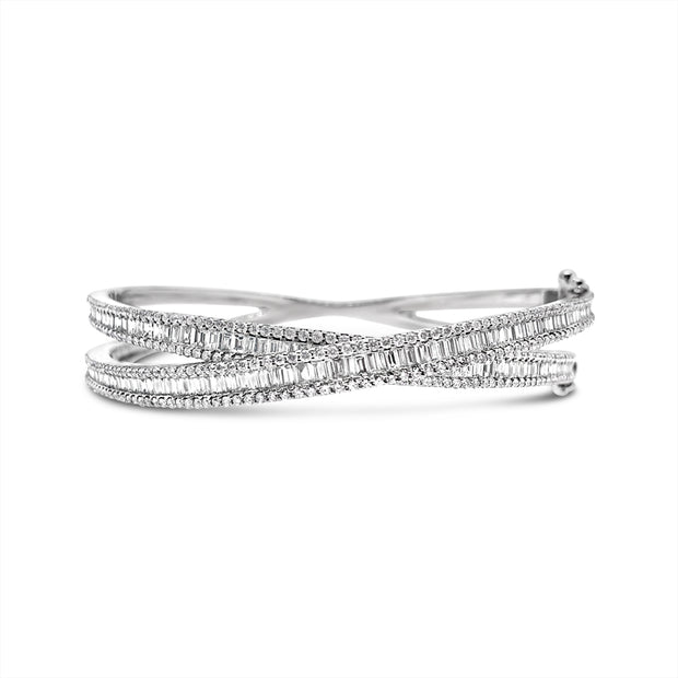 White Gold Diamond Bangle Bracelet