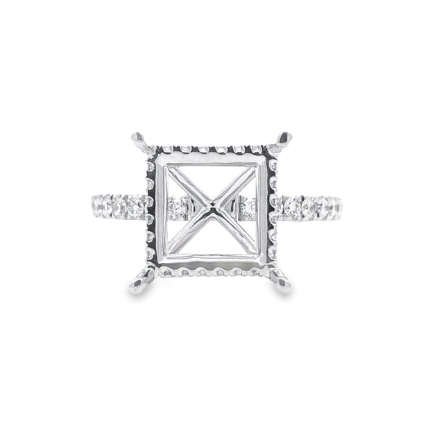 White Gold Halo Engagement Ring
