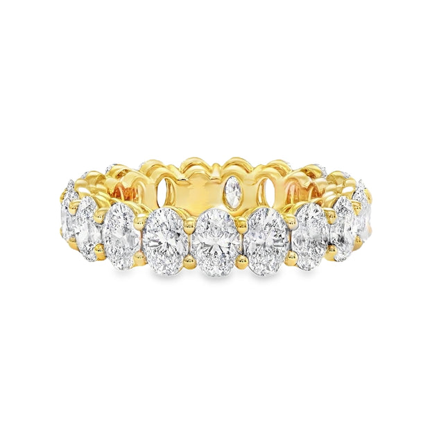 Lab Grown Yellow Gold Diamond Eternity Band