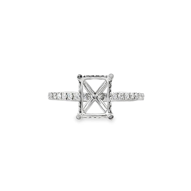 Platinum Halo Engagement Ring