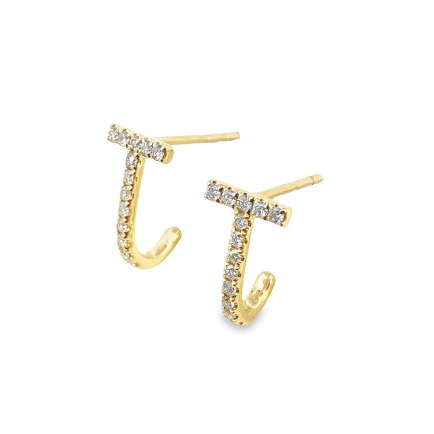 Yellow Gold Diamond Fashion Earrings